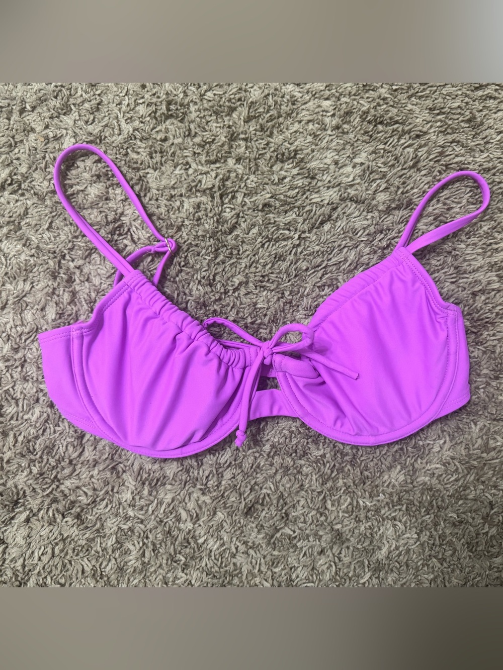 wild fable Vibrant Magenta-Purple Bikini Top with Adjustable Straps